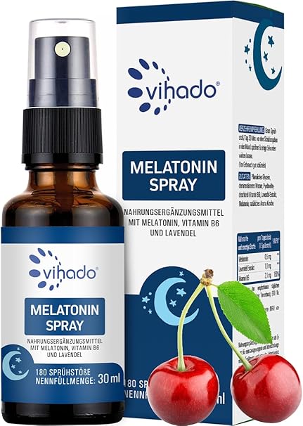 Vihado Melatonin Spray hochdosiert – 180 Tage Vorrat vegan
