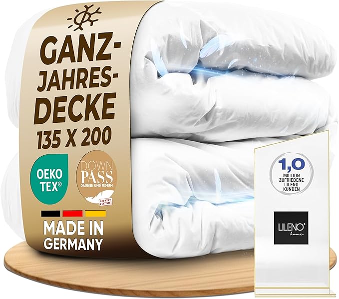 Premium Daunendecke 135x200 – Ganzjahresdecke Made in Germany