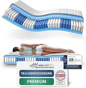 Premium Taschenfederkern-Matratze 100x200 cm H3 – Made in Germany