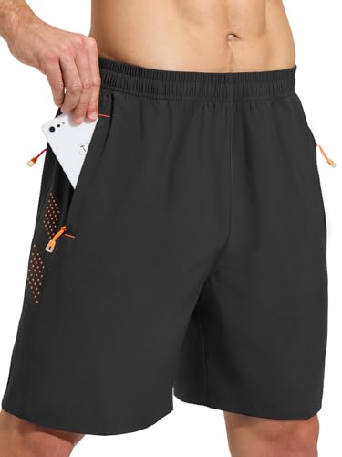 Herren Sporthose kurz mit Reissverschlusstasche