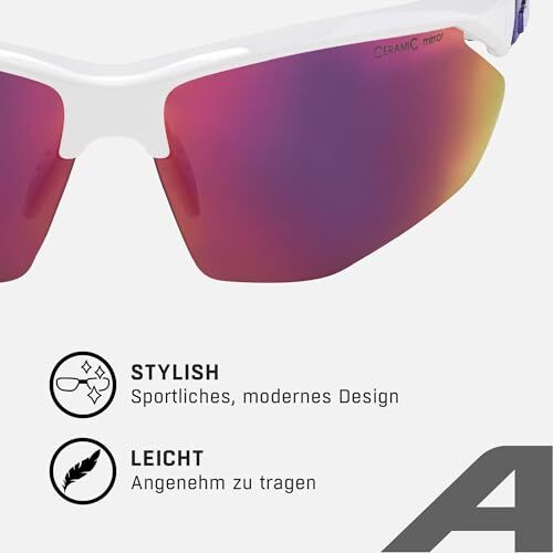 ALPINA NYLOS HR Sportbrille verspiegelt mit UV-Schutz