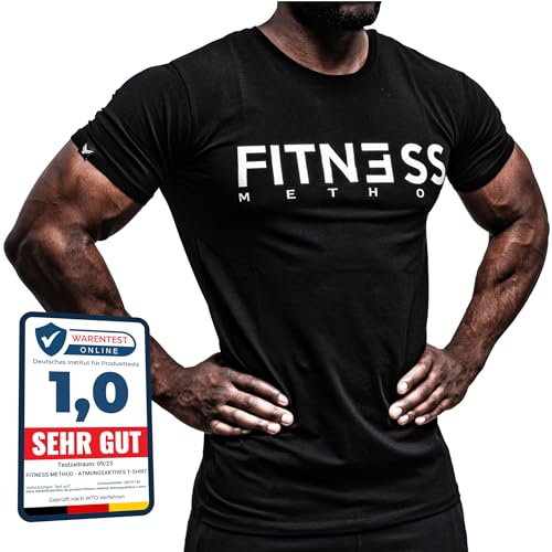 Sport T-Shirt Herren Slim-Fit aus Baumwolle
