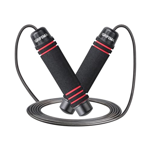 GRIFEMA Speed Rope Springseil verstellbar mit Schaumgriffen