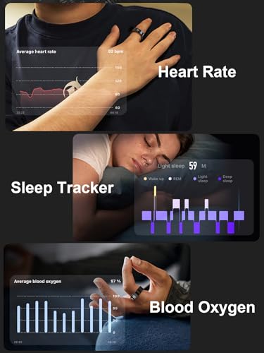 findtime Smart Ring mit LED-Display und Fitness-Tracking