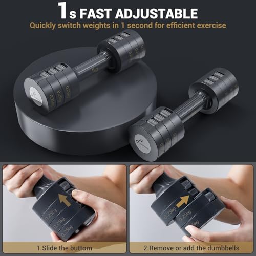 Sportneer Verstellbare Hanteln Set 1-2,5 kg für Home Gym