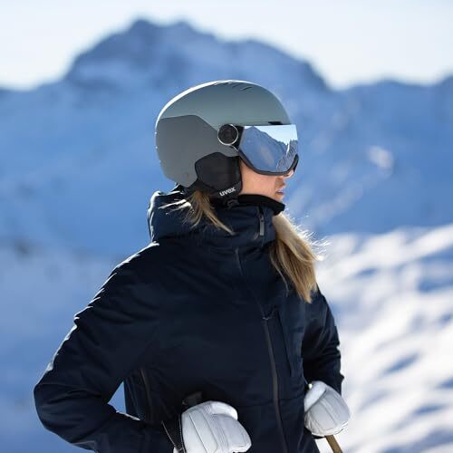uvex Wanted Visor Skihelm mit Visier Navy matt