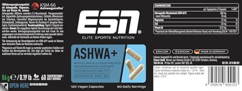 ESN Ashwa+ Ashwagandha Kapseln mit Magnesium und Vitamin B6