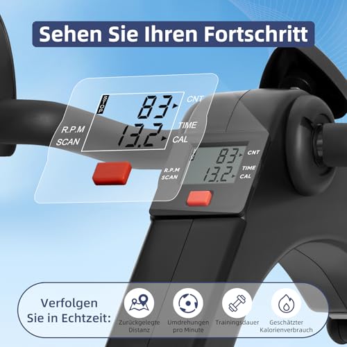 AGM Mini-Heimtrainer für Arme und Beine mit LCD-Monitor