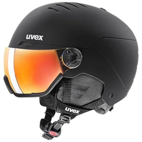 uvex Wanted Visor Skihelm mit Visier Navy matt