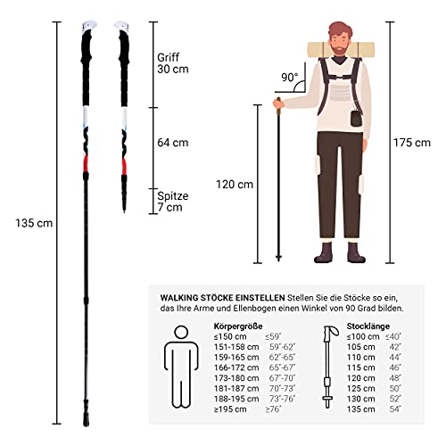 Nordic Walking Stöcke Premium aus Carbon