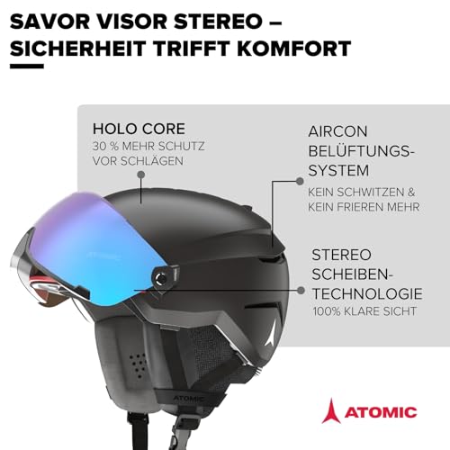 Atomic Savor Visor Stereo Skihelm mit integriertem Visier