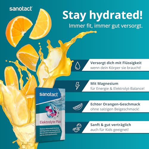 sanotact Elektrolyte Plus Pulver 20 Beutel Orangengeschmack