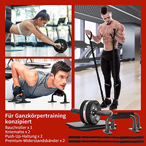 EnterSports Bauchroller mit zwei Kniematten
