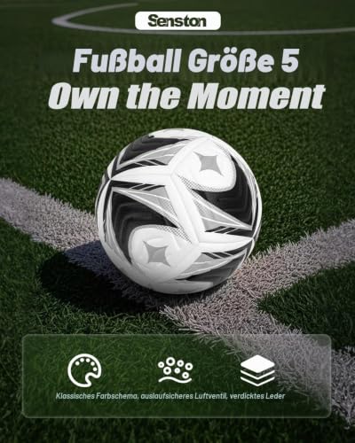 Senston Fussball mit Pumpe Größe 4/5 für Training