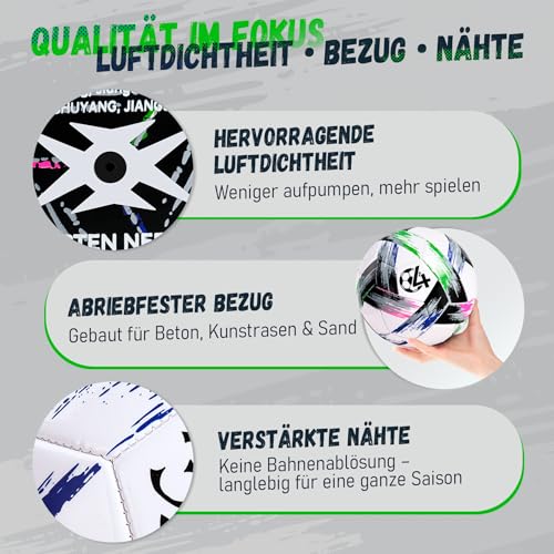 Vastoy Kinderfußball Größe 3 & 4 mit Pumpe und Netz