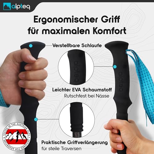 Carbon Wanderstöcke Teleskop 65-135 cm ultraleicht verstellbar