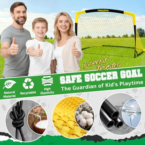Happy Jump Pop-Up Fußballtor faltbar für Kinder & Erwachsene