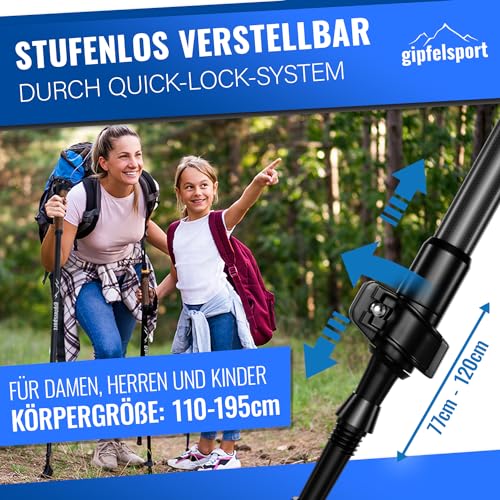 Nordic Walking Stöcke Carbon/Alu verstellbar 77-120cm