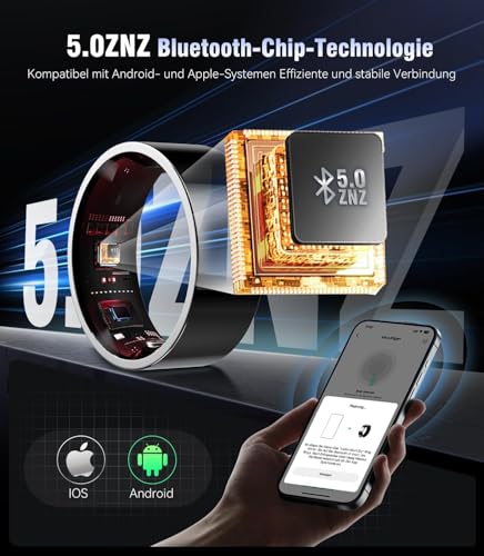 Smart Ring 8.Gen IP68 wasserdicht für Schlaf und Herzfrequenz