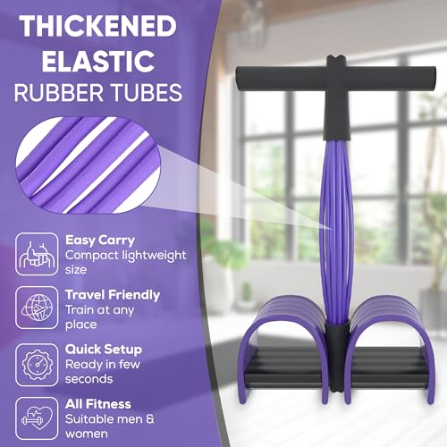 Bauchtrainer mit 6 Tubes für Ganzkörper-Fitness