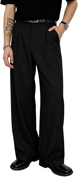 Heyfanee Baggy Chino Herren - Elegante Anzughose mit Gummizug