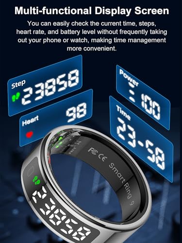 findtime Smart Ring mit LED-Display und Fitness-Tracking