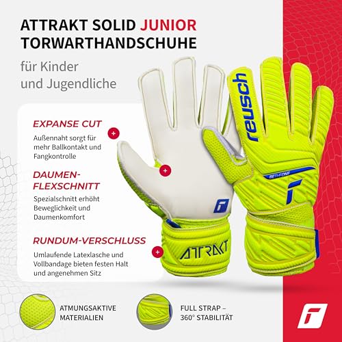 Reusch Attrakt Solid Junior Torwarthandschuhe für Kinder