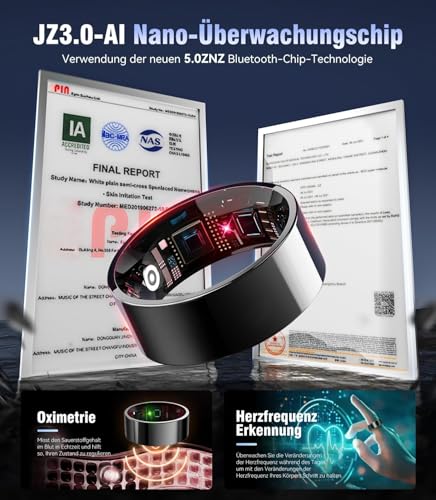 Smart Ring 8.Gen IP68 wasserdicht für Schlaf und Herzfrequenz