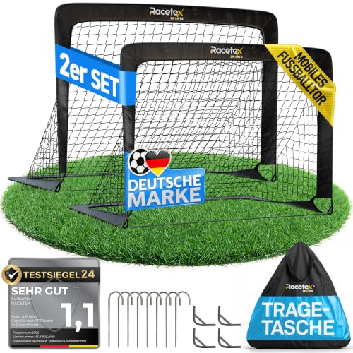 Racetex 2er Fußballtor Kinder Set mit Tragetasche