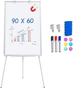 maxtek Flipchart Whiteboard 90x60cm - magnetisch & höhenverstellbar