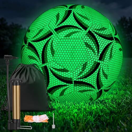 Leuchtender Fußball Größe 5 mit Pumpe für Nachtspiele