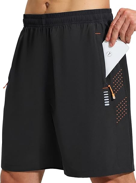 Herren Sporthose kurz mit Reissverschlusstasche