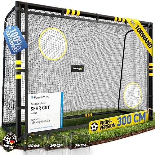 Racetex Fußballtor für Garten mit Polsterung und Erdankern