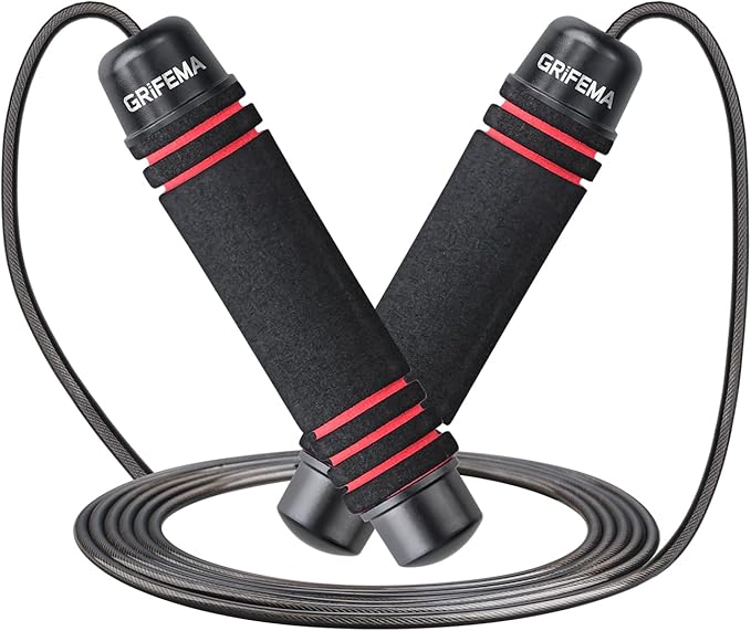 GRIFEMA Speed Rope Springseil verstellbar mit Schaumgriffen