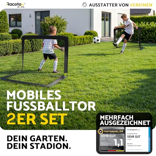 Racetex 2er Fußballtor Kinder Set mit Tragetasche