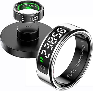 findtime Smart Ring mit LED-Display und Fitness-Tracking