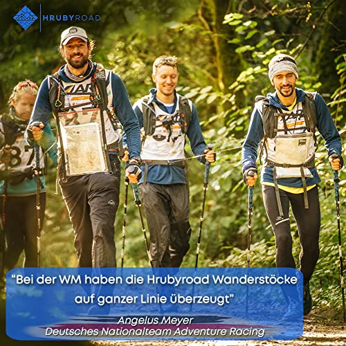 Wanderstoecke Teleskop Faltbar mit Kork-Griff und 6 Aufsaetzen