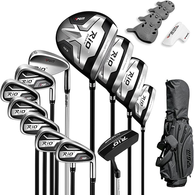 PGM Herren Golfschlaeger Set 12-teilig mit Hoelzern Eisen Putter