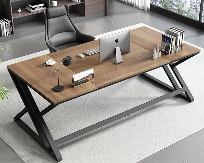 HSH Schreibtisch 180cm für 2 Personen - Industriestil Rustikal