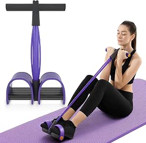 Bauchtrainer mit 6 Tubes für Ganzkörper-Fitness