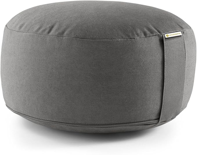 Lotuscrafts Meditationskissen mit Dinkel – 15 cm hoch, GOTS