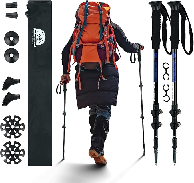 Nordic Walking Stöcke teleskopierbar 60-135 cm Aluminium