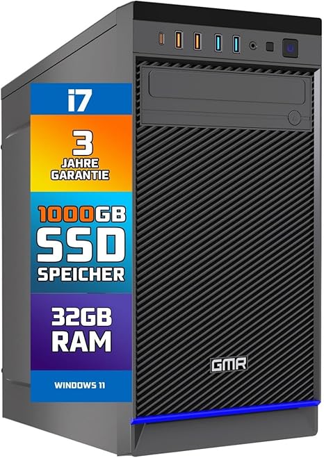 GMR Ultra Desktop PC i7 - 32GB RAM, 1TB SSD, Windows 11 Pro