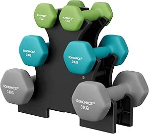 SONGMICS Hantel-Set 3 Paar Neopren 1-3kg oder 9kg/12kg