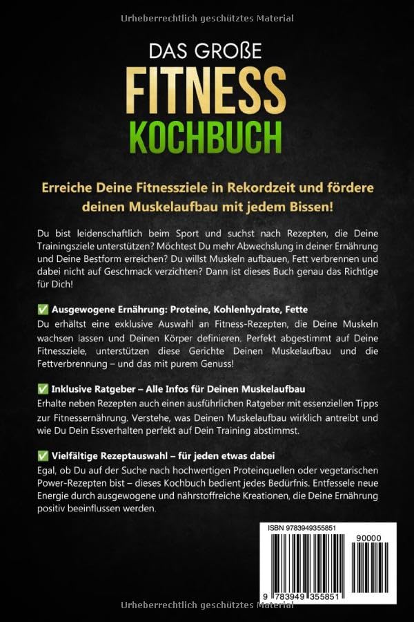 Das große Fitness Kochbuch mit gesunden Rezepten