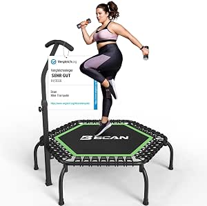 BCAN Fitness-Trampolin 122 cm mit T-Griff bis 250 kg