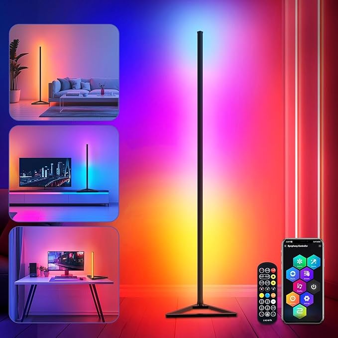 RGB LED Stehlampe dimmbar – 140cm mit App & Musiksynchronisation