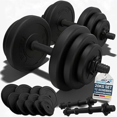 ArtSport Hantelset 20-40 kg mit 2 Kurzhanteln und Gewichten